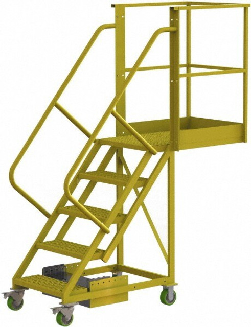 TRI-ARC UCU500530242 Steel Rolling Ladder: 5 Step
