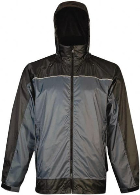 Viking 910CSB-XXXL Rain Jacket: Size 3X-Large, Blue & Charcoal, Polyester