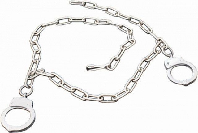 Combined Systems 7000/9010 Hardened Waist Chain w/ 9010 XOS Handcuff Set