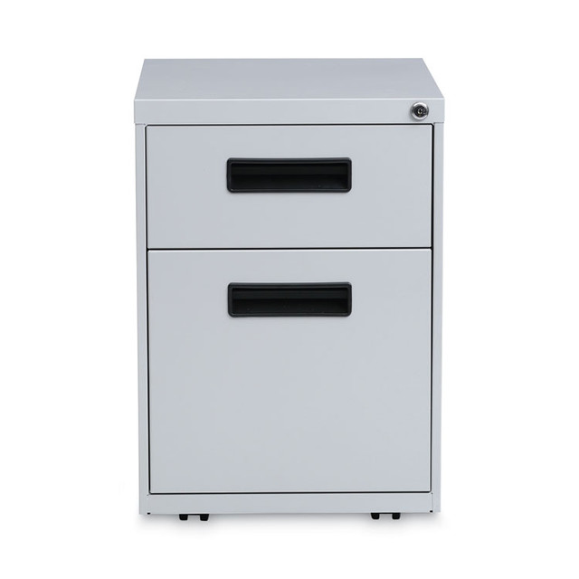 ALERA PABFLG File Pedestal, Left or Right, 2-Drawers: Box/File, Legal/Letter, Light Gray, 14.96" x 19.29" x 21.65"