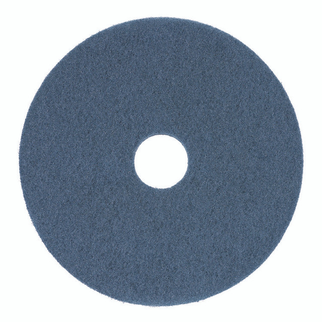 BOARDWALK 4014BLU Scrubbing Floor Pads, 14" Diameter, Blue, 5/Carton