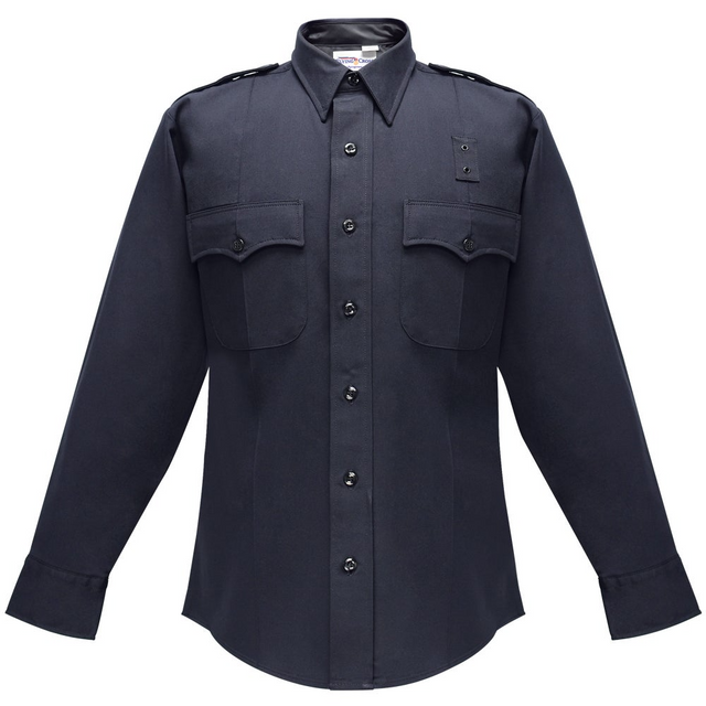 Flying Cross 48W39 86 19.0/19.5 38/39 Deluxe Tactical Long Sleeve Shirt w/ Com Ports - LAPD Navy