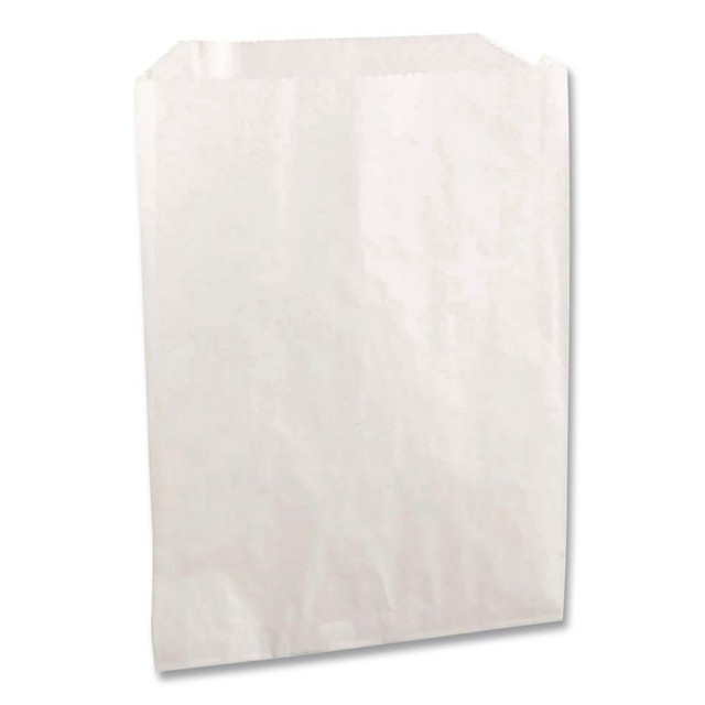BAGCRAFT 300405 Grease-Resistant Single-Serve Bags, 6" x 0.75" x 6.5", White, 2,000/Carton