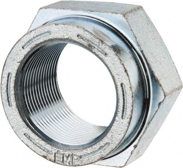 Value Collection SLFI81500-001BX Hex Lock Nut: Distorted Thread, 1-1/2-12, Grade C Steel, Cadmium Clear-Plated