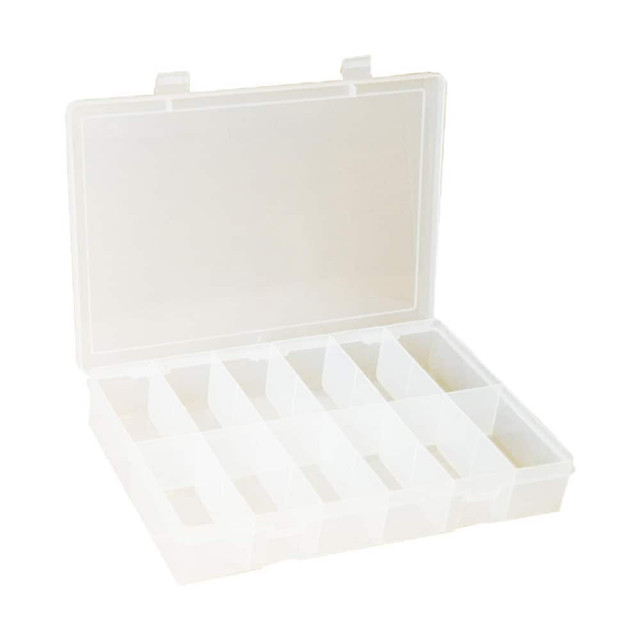 Durham LP12-CLEAR 12 Compartment Clear Small Parts Compartment Box