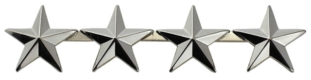 Hero's Pride 4488N 4 Star Pin 1/2'' High - Pair Hero's Pride 4488N 4 Star Pin 1/2'' High - Pair