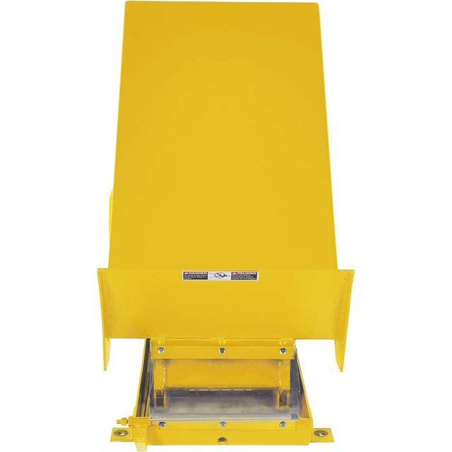 Vestil UNI-2448-2-YEL- Single Scissor Lift & Tilt Table: 2,000 lb Capacity, 40 ° Tilt Angle