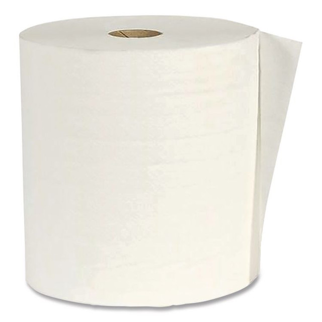 AMERICAN PAPER CONVERTING W80166 Hardwound Paper Towel Roll, Virgin Paper, 1-Ply, 7.88" x 800 ft, White, 6/Carton