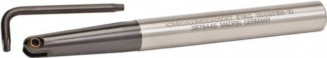 Kennametal 2878446 Indexable Ball Nose End Mill: 1/2" Cut Dia, 6.3" OAL