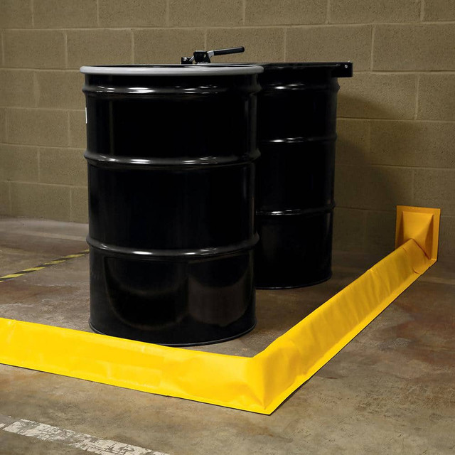 New Pig PLR258 Collapsible/Portable Spill Containment Accessories; Accessory Type: Wall Section ; Length (Inch): 5.00 ; Length (Feet): 5.00 ; Material: Vinyl Coated Fabric; Open-Cell Polyurethane Foam ; Width (Feet): 7 ; Features: 18oz Vinyl Coated F