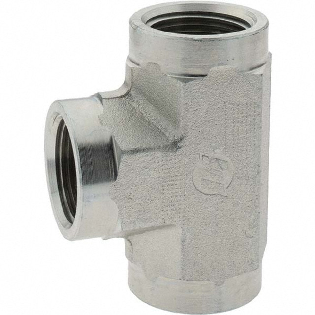 Brennan BD-16086 Industrial Pipe Tee: 3/4 x 3/4 x 3/4" Female Thread, FNPT x FNPT x FNPT