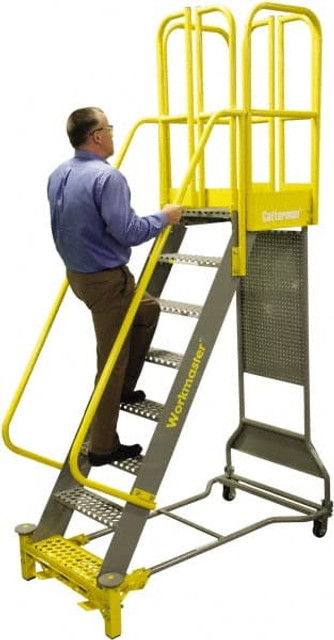 Cotterman WMX08R37A3 Steel Rolling Ladder: 8 Step