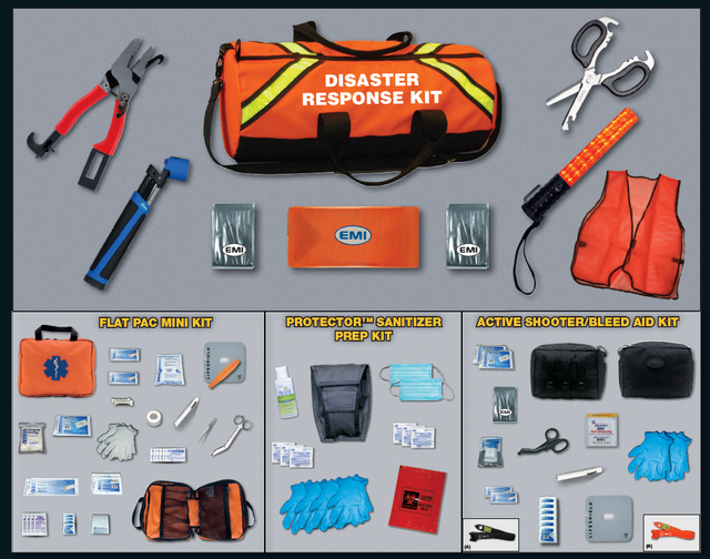 EMI - Emergency Medical 529 Disaster Response Kit - with S.T.A.T. Tourniquet (Orange) B