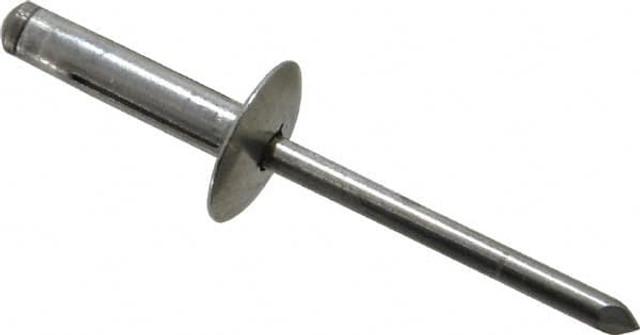 RivetKing. ABL0625LF/P100 Tri Folding Blind Rivet: Size 625, Large Flange Head, Aluminum Body, Aluminum Mandrel