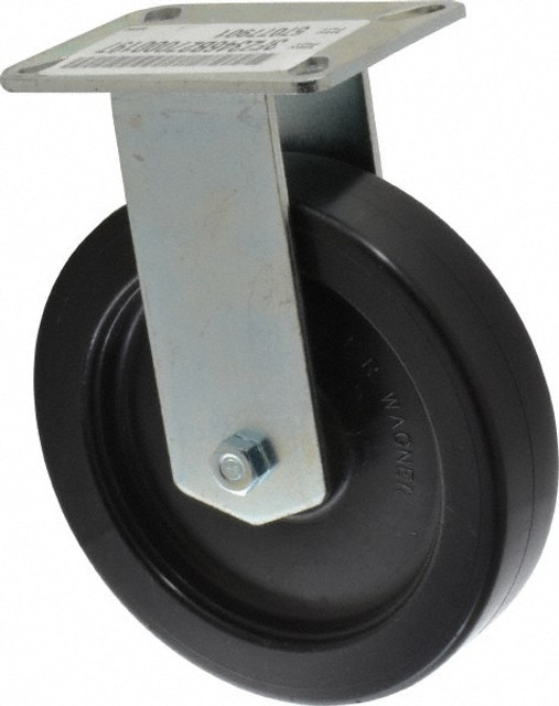 E.R. Wagner 3F2346B27000197 Rigid Top Plate Caster: Polypropylene, 6" Wheel Dia, 1-1/2" Wheel Width, 450 lb Capacity, 7-3/8" OAH