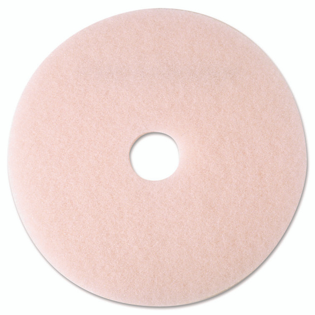 3M/COMMERCIAL TAPE DIV. 25857 Ultra High-Speed Eraser Floor Burnishing Pad 3600, 19" Diameter, Pink, 5/Carton