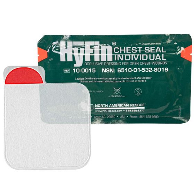 North American Rescue 10-0015 Hyfin Individual Occlusive Chest Seal North American Rescue 10-0015 Hyfin Individual Occlusive Chest Seal