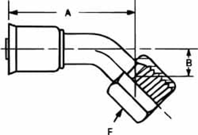 Eaton 75708E-488 Hydraulic Hose Flare Female Swivel Fitting: 3/4-16