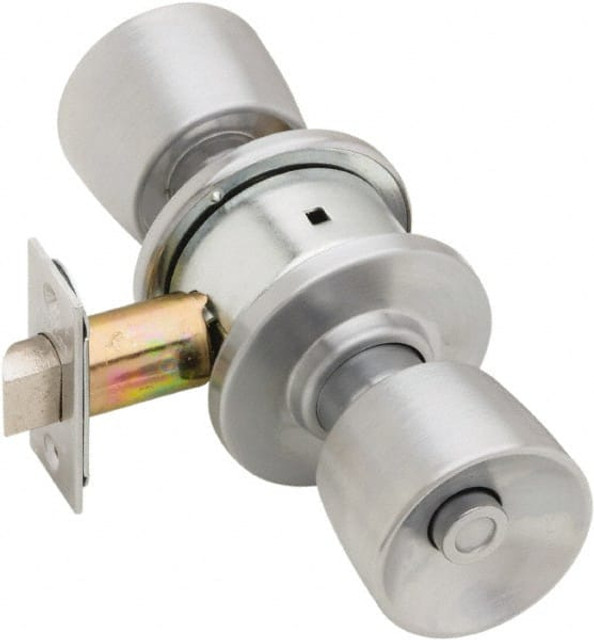 Schlage A40S TUL 626 1-3/8 to 1-7/8" Door Thickness, Satin Chrome Privacy Knob Lockset