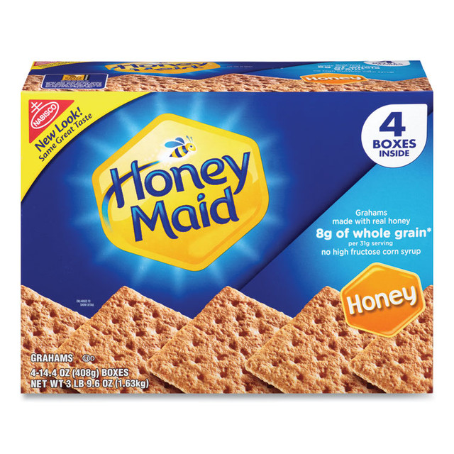 NABISCO FOOD GROUP 22000442 Honey Maid Honey Grahams, 14.4 oz Box, 4 Boxes/Pack