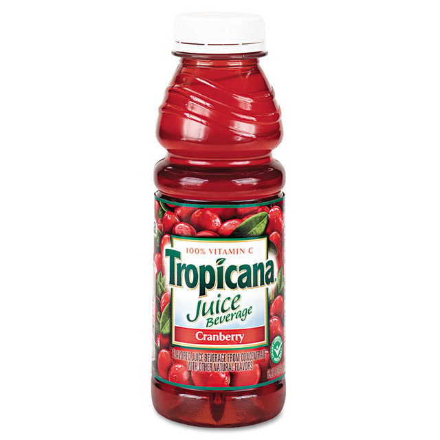 PEPSICO Tropicana® 00864 Juice Beverage, Cranberry, 15.2oz Bottle, 12/Carton