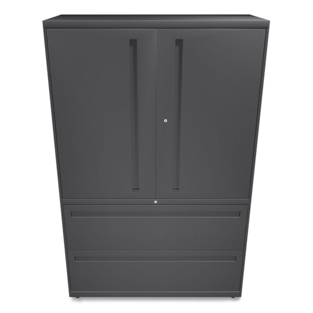 HON COMPANY 795LSS Brigade 700 Series Lateral File, Three-Shelf Enclosed Storage, 2 Legal/Letter-Size File Drawers, Charcoal, 42" x 18" x 64.25"