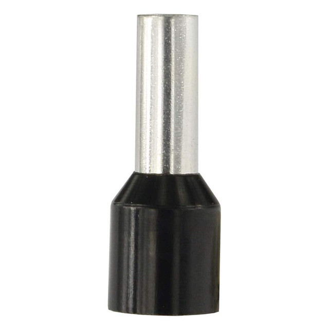 Value Collection E6010-BLACK Electrical Wire Ferrules; Insulation Type: Partially Insulated ; Connection Type: Crimp ; Compatible Wire Size (AWG): 10 ; Compatible Wire Size (sq mm): 6 (mm); Pin Length (mm): 10 ; Insulation Material: Nylon