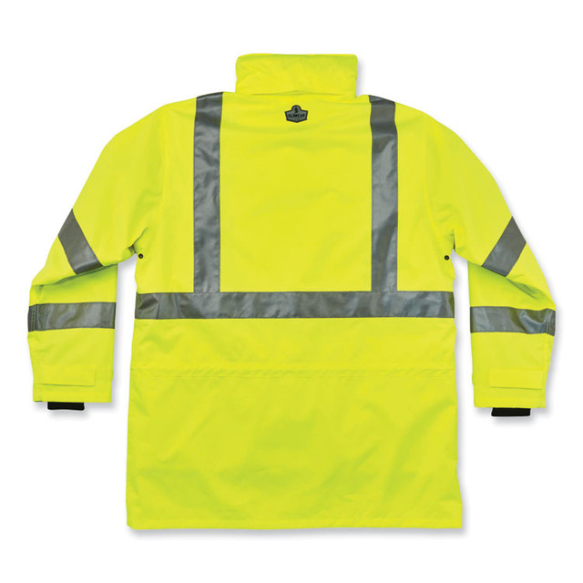 TENACIOUS HOLDINGS, INC. ergodyne® 24389 GloWear 8385 Class 3 Hi-Vis 4-in-1 Jacket, 5X-Large, Lime