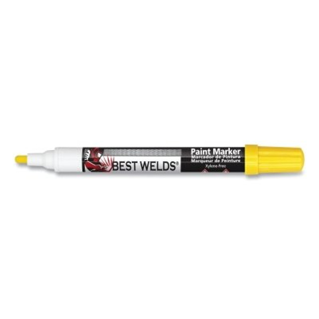 ORS Nasco Best Welds Paint Marker, Reversible Bullet/Bullet Tip, Yellow