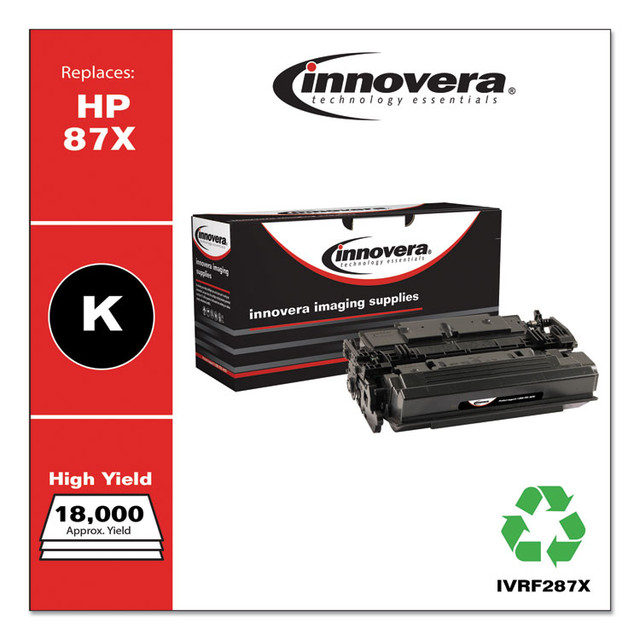 INNOVERA F287X Remanufactured Black High-Yield Toner, Replacement for 87X (CF287X), 18,000 Page-Yield