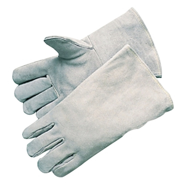 ORS Nasco Best Welds 3000 Economy Welding Gloves, Economy Shoulder Leather, Large, Gray, 4 in Gauntlet, Full Sock Lining