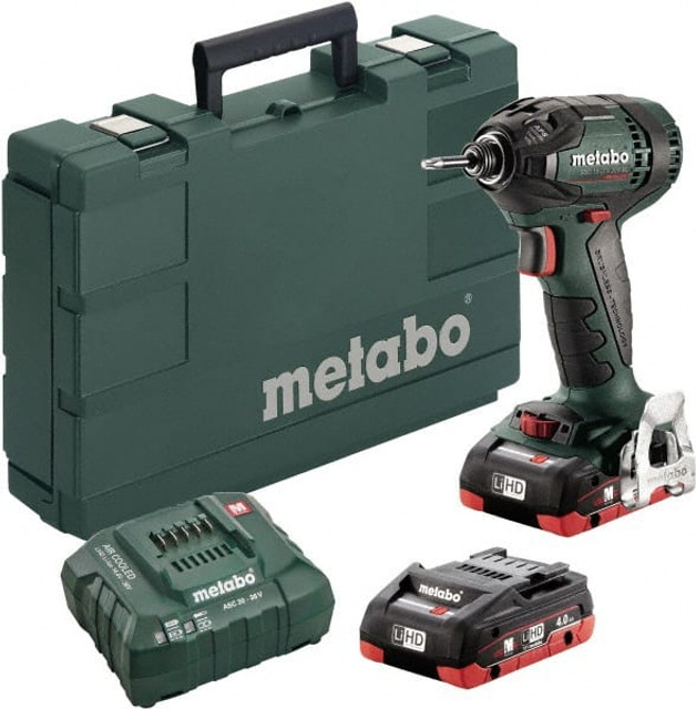 Metabo 602396520 Cordless Impact Driver: 18V, 1/4" Drive, 1770 ft/lb, 2,900 RPM