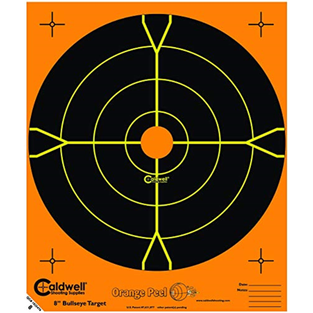 Caldwell 550010 Orange Peel 5.5 in bulls-eye: 10 sheets