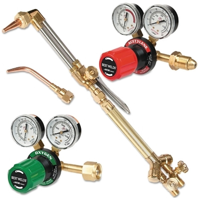 ORS Nasco Best Welds G250 Series Cutting and Welding Outfit, 3/8 in to 5 in Cutting Cap, CGA-540/CGA-510, Standard