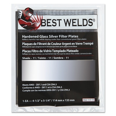 ORS Nasco Best Welds Glass Silver Mirror Filter Plate, Silver/11, 4.5 in x 5.25 in, Glass