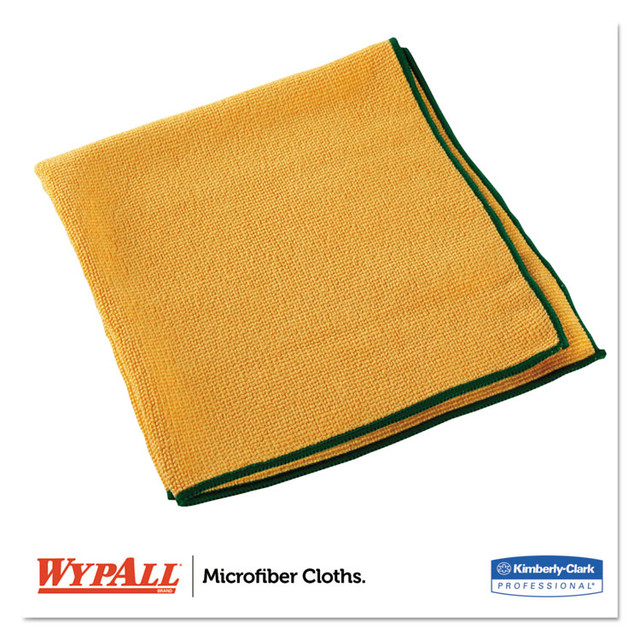 KIMBERLY CLARK WypAll® 83610 Microfiber Cloths, Reusable, 15.75 x 15.75, Yellow, 6/Pack