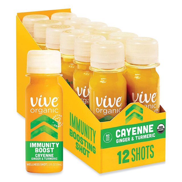 VIVE ORGANIC 34800002 Immunity Boost Cayenne, 2 oz Bottle, 12/Carton