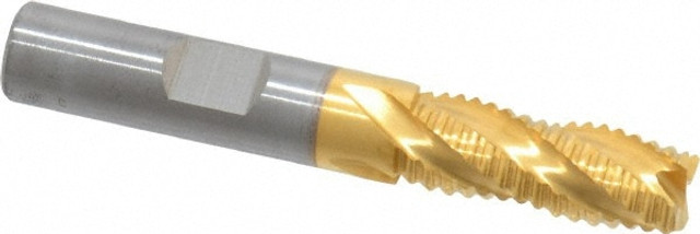 RobbJack STR-404-12-T Square End Mill: 3/8'' Dia, 7/8'' LOC, 3/8'' Shank Dia, 2-1/2'' OAL, 4 Flutes, Solid Carbide