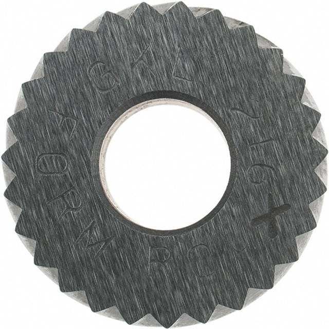 MSC GKLX216 Standard Knurl Wheel: 5/8" Dia, 90 ° Tooth Angle, 16 TPI, Diagonal, Cobalt