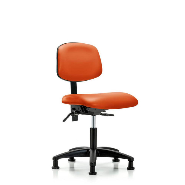 Blue Ridge Ergonomics MSC46108 Task Chair: Vinyl, Orange Kist