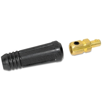 ORS Nasco Best Welds Dinse Style Cable Plug and Socket, Male, Ball Point Connection, #1 AWG to 1/0 AWG Cable Capacity