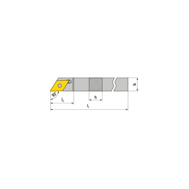 Ceratizit 70698025 Indexable Turning Toolholders; Toolholder Style: SDJNR ; Lead Angle: 93.000 ; Insert Holding Method: Screw ; Shank Width (mm): 25.00 ; Shank Height (mm): 25.00 ; Overall Length (mm): 150.0000