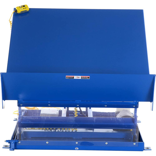 Vestil UNI-4848-2-BLU- Single Scissor Lift & Tilt Table: 2,000 lb Capacity, 40 ° Tilt Angle