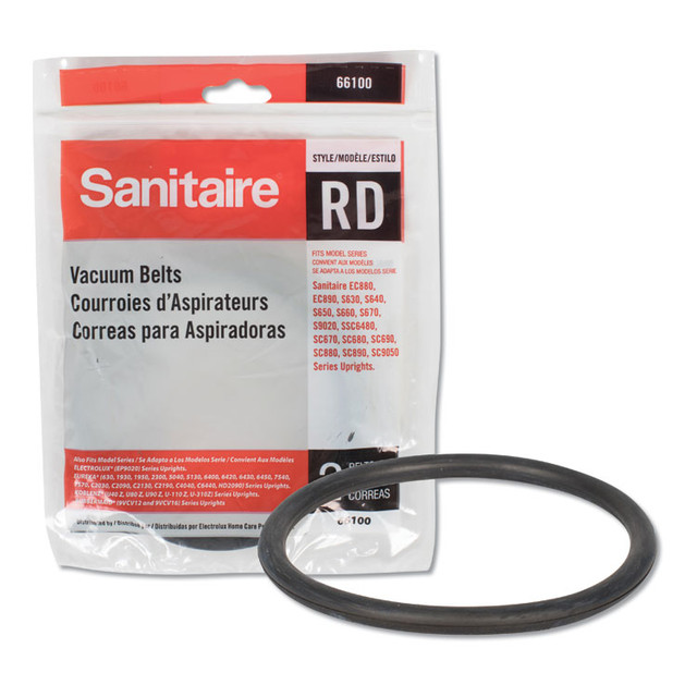 ELECTROLUX FLOOR CARE COMPANY Sanitaire® 66100 Replacement Belt for Upright Vacuum Cleaner, RD Style, 2/Pack