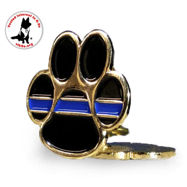 Thin Blue Line PIN-PAW Paw Pin - Thin Blue Line, individual Thin Blue Line PIN-PAW Paw Pin - Thin Blue Line, individual