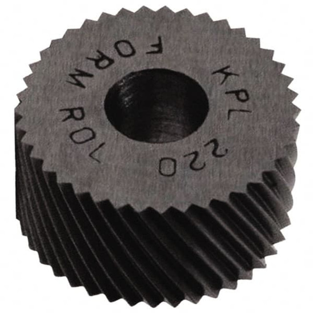 MSC OUL-212 Standard Knurl Wheel: 1" Dia, 90 ° Tooth Angle, 12 TPI, Diagonal, High Speed Steel