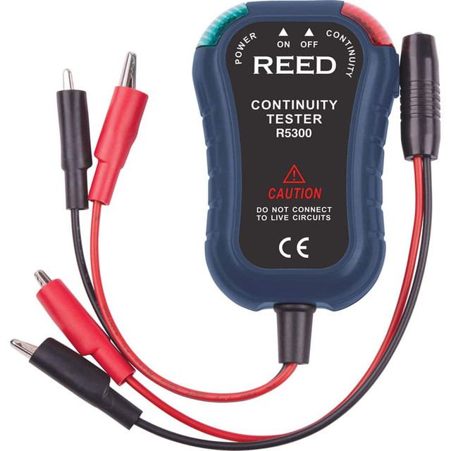 REED Instruments R5300 Circuit Continuity & Voltage Testers; Tester Type: Circuit Continuity Tester ; Minimum Voltage: 0 ; Maximum Voltage: 9V ; Display Type: LED ; Audible Alert: Yes ; Power Supply: 9V