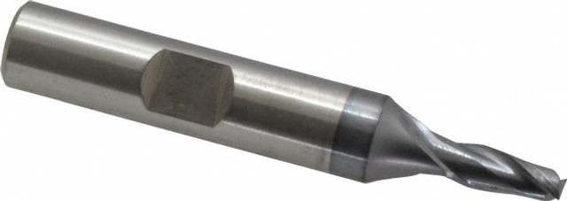 Cleveland C33806 Square End Mill: 3/16'' Dia, 7/16'' LOC, 3/8'' Shank Dia, 2-3/8'' OAL, 2 Flutes, High Speed Steel