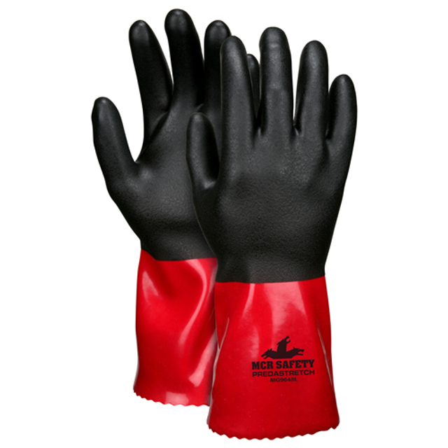 MCR Safety MG9648XL PredaStretch Red/Black PVC/Nitrile blend