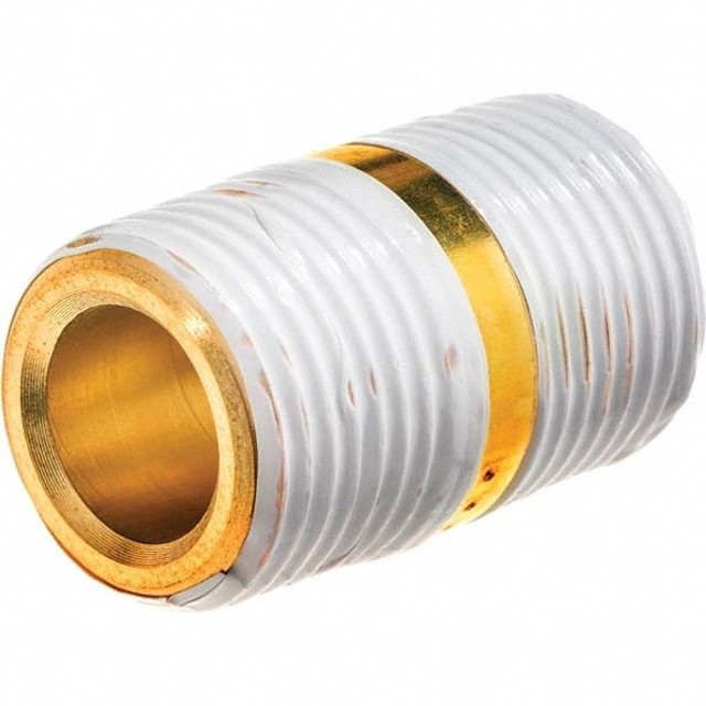 USA Industrials ZUSA-PF-5121 Brass Pipe Close Nipple: 1/2" Fitting, MNPT x MNPT with Thread Sealant